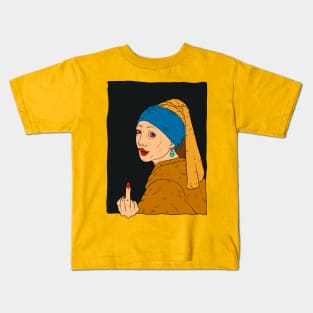 Girl With A Pearl Earring Kids T-Shirt